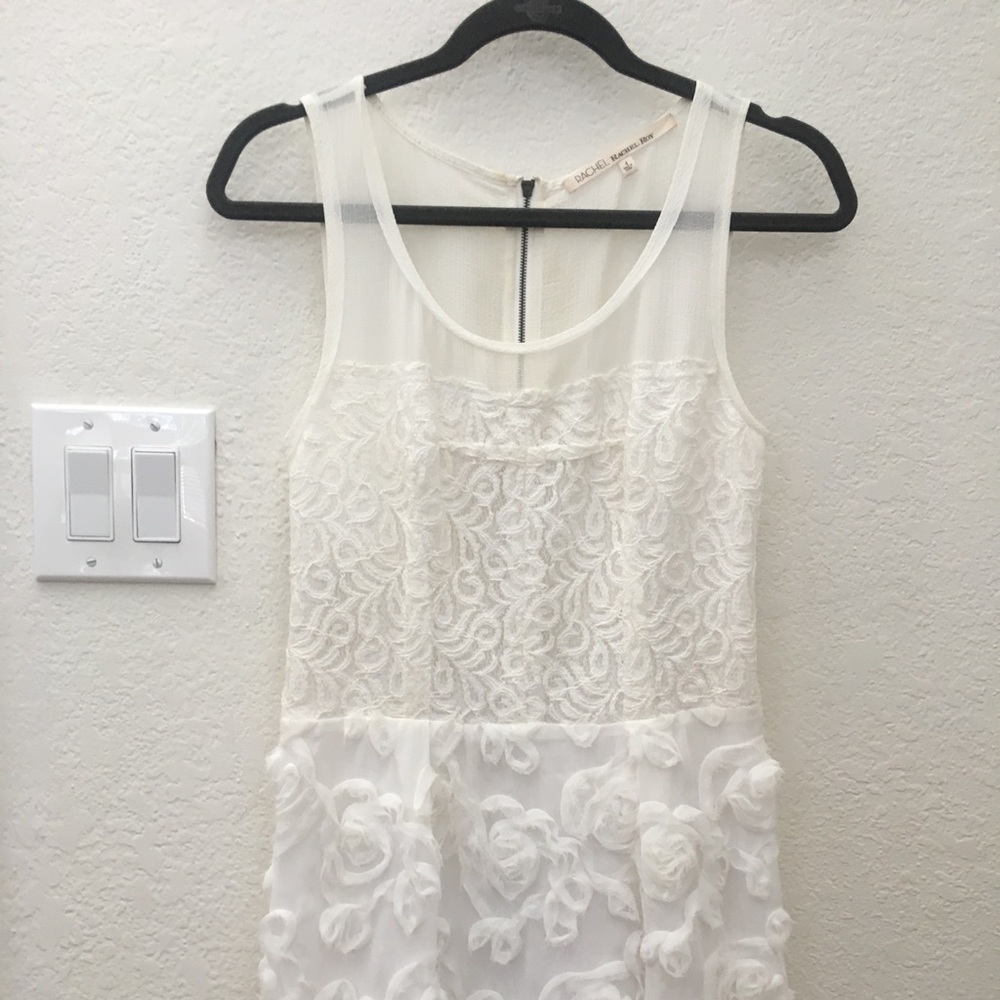 White lace mini dress